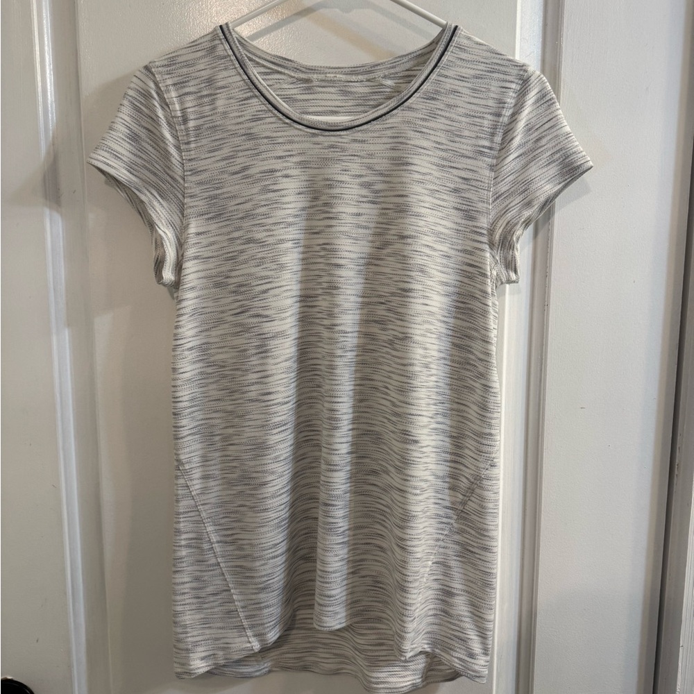 Lululemon Another Mile Short Sleeve Alpine White Black Tiger Space Dye